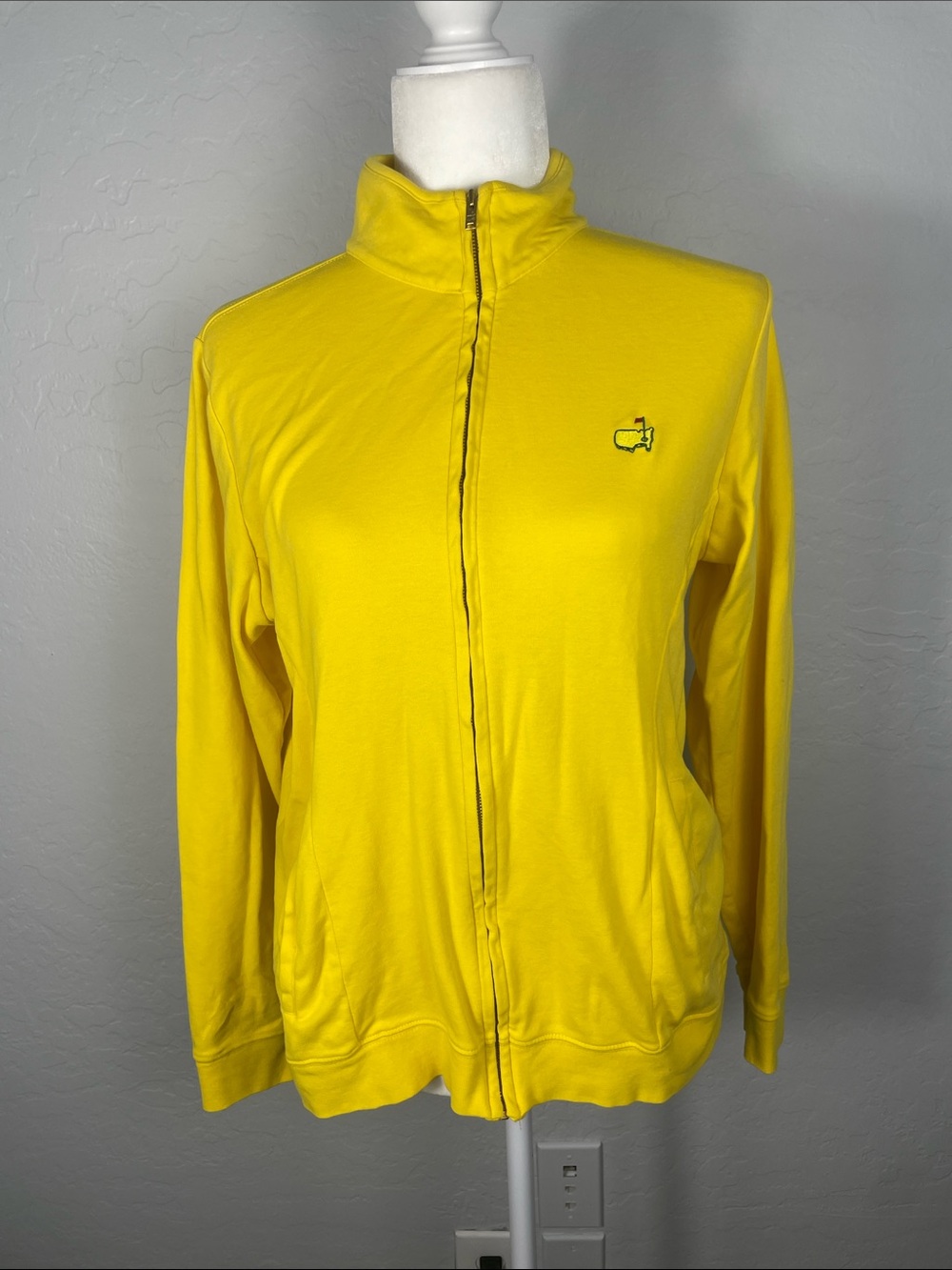 Magnolia Lane Collection Masters Golf Yellow Full Zip Jacket Size Large